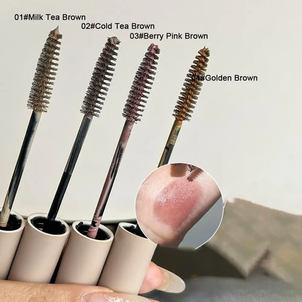 Crème de teinte pour sourcils, 4 couleurs, Pigments de couleur claire, crayon de teinture pour sourcils, séchage rapide avec brosse, rehausseur de crème pour Mascara