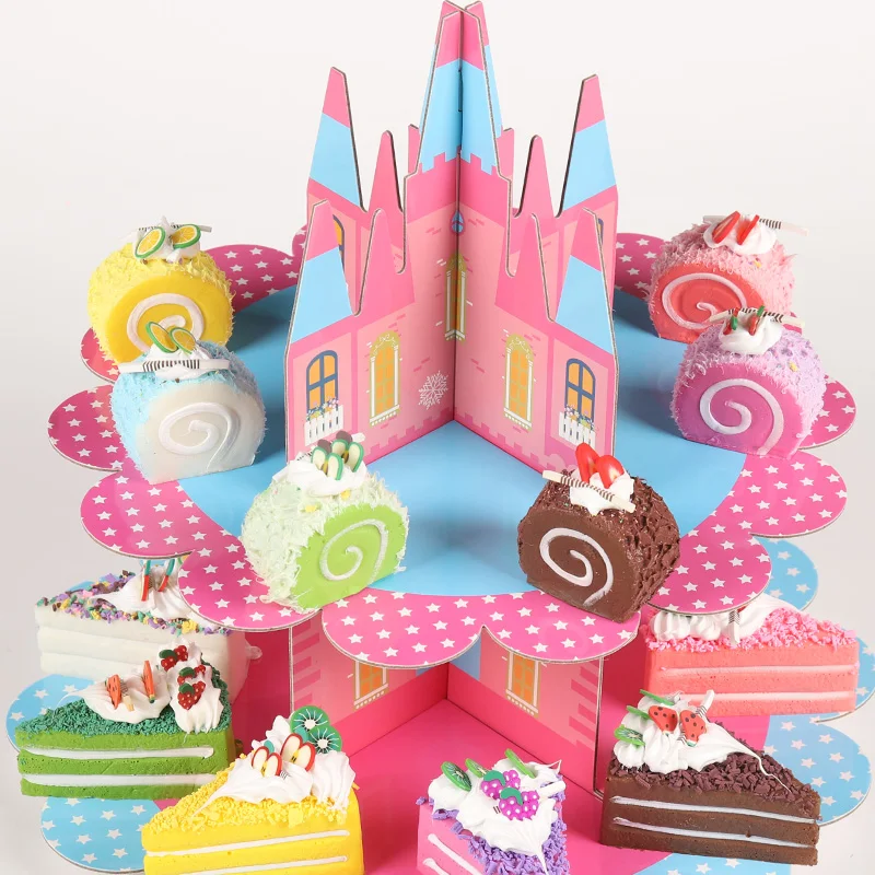 Dessert table Candy afternoon tea heart tray Paper multi-layer castle cake stand Dessert table display stand