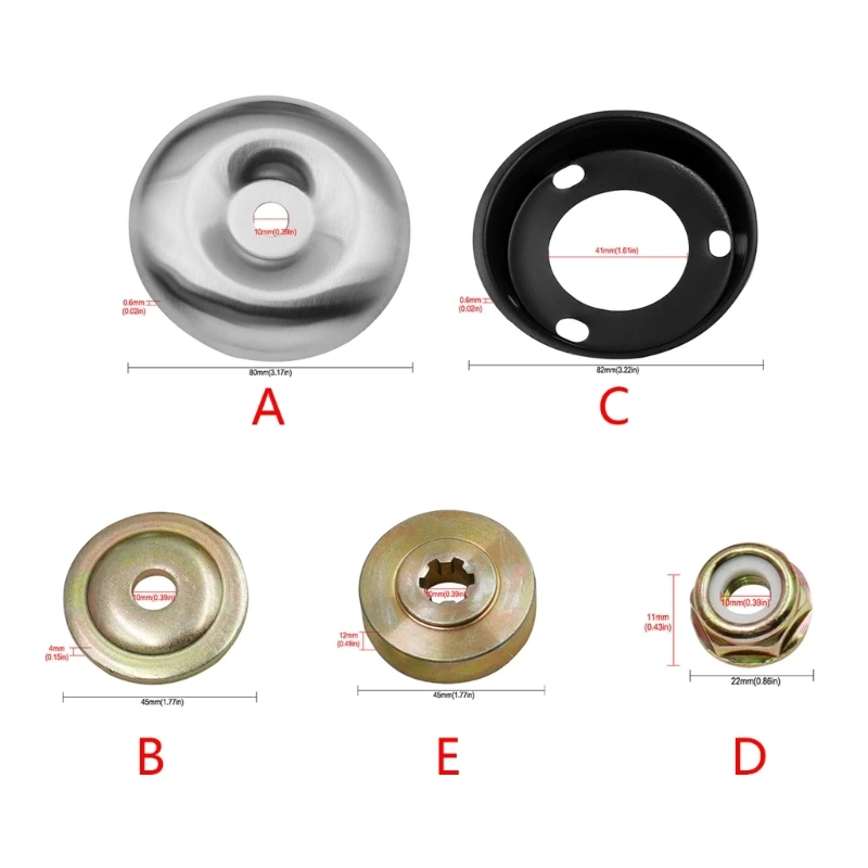 Grass Trimmer Head Adapter Weeding Plate Gearbox Fixing Kit Nut Fixing Blade