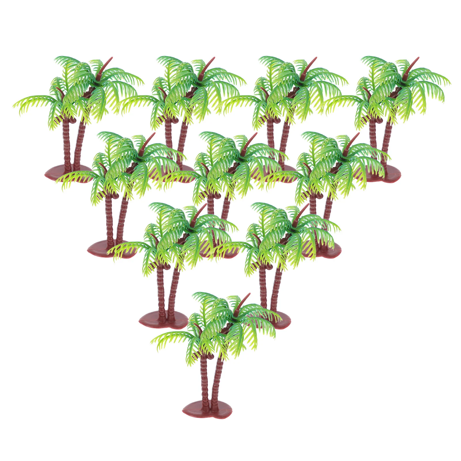 

10 шт. миниатюрная кокосовая пальма, искусственная зелень для поезда, железная дорога, диорама, пейзажный декор, топпер для торта, реквизит для фотосъемки, поддельный