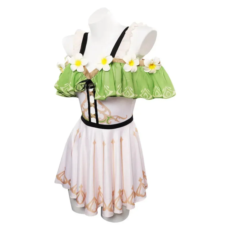 Nahida Cosplay Women Costume Swimsuit Game Genshin Impact Role Play Outfits Girl Summer Dress Halloween Carnival Party Su BMb;4.