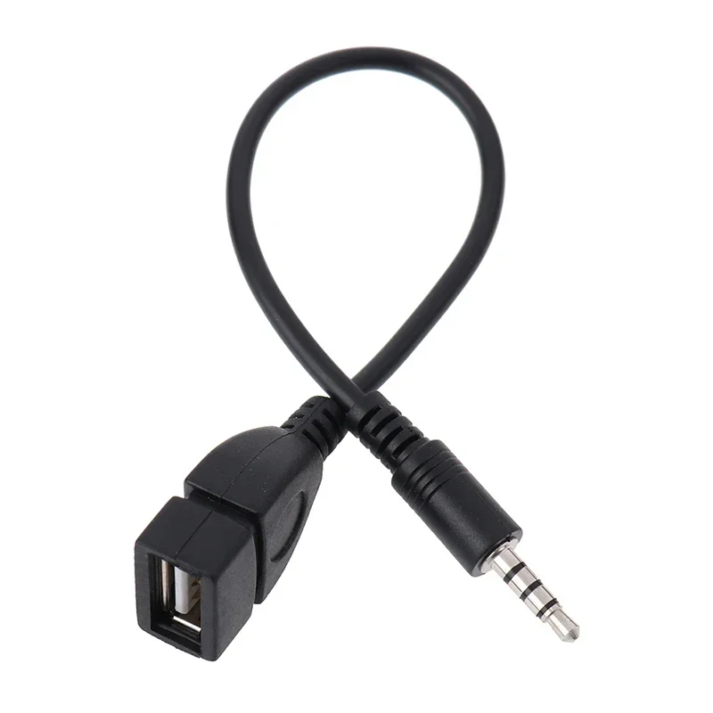 Black Car AUX To USB Audio Cable Versatile Lossless Transmission Cars Electronics Music USB Headphone Converter Auto Accessories