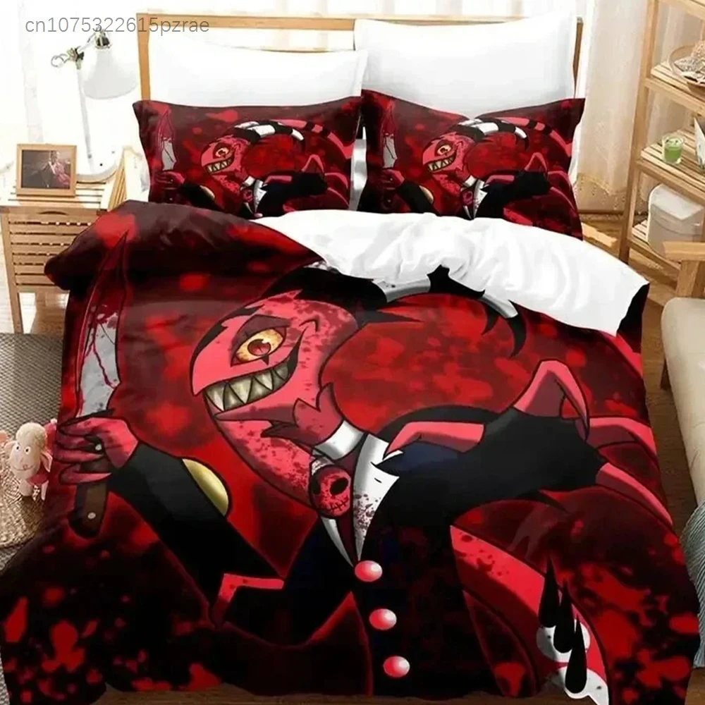 3D Print Anime Helluva Blitzo Boss Bedding Set Bedroom Soft Modern Bedspreads Comefortable Duvet Cover Quilt Cover Pillowcase