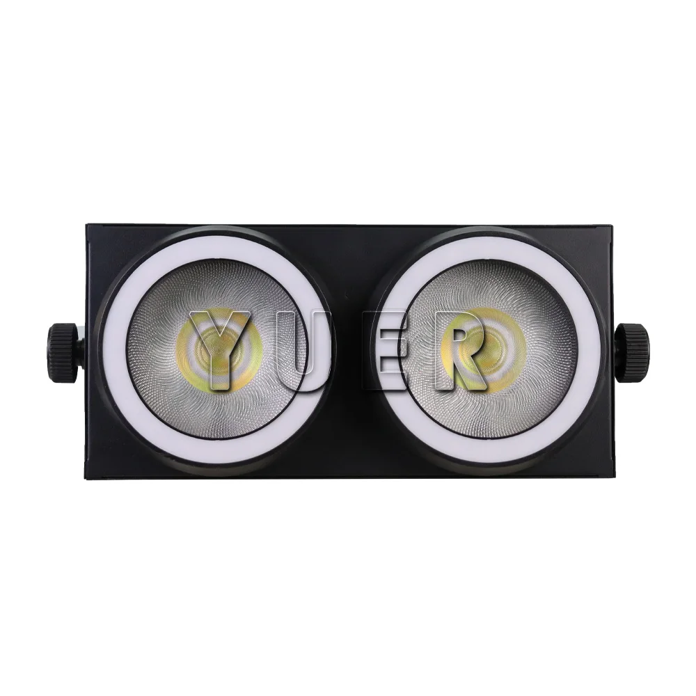2x100W COB LED Blinder Stage Lights RGB Pixel Ring DJ Disco Party Effect Audience Lighting with DMX Sound Control for Events Sho view 2