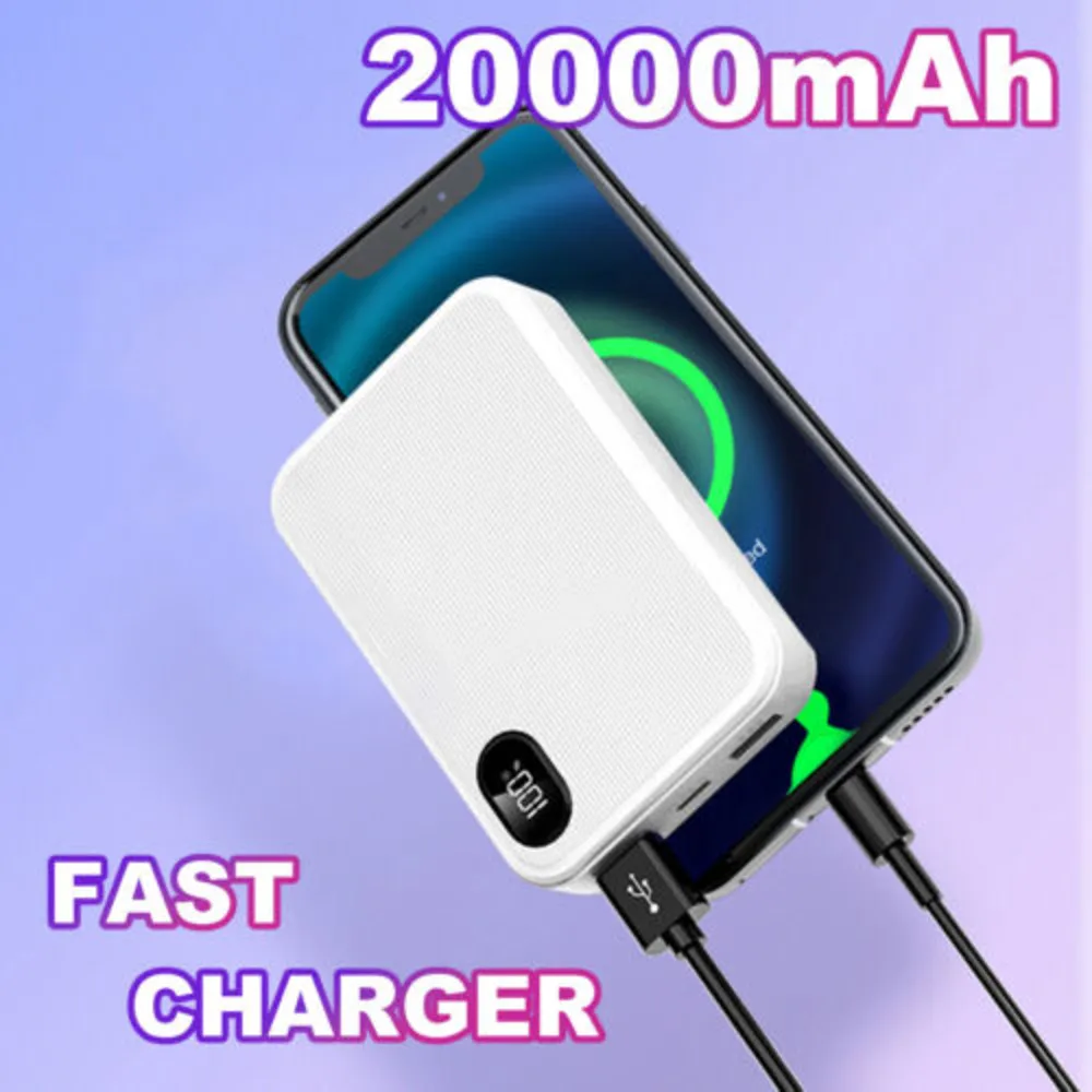 20000Mah Power Bank Fast Charger Battery Pack 4 USB Portable For Mobile Phone UK