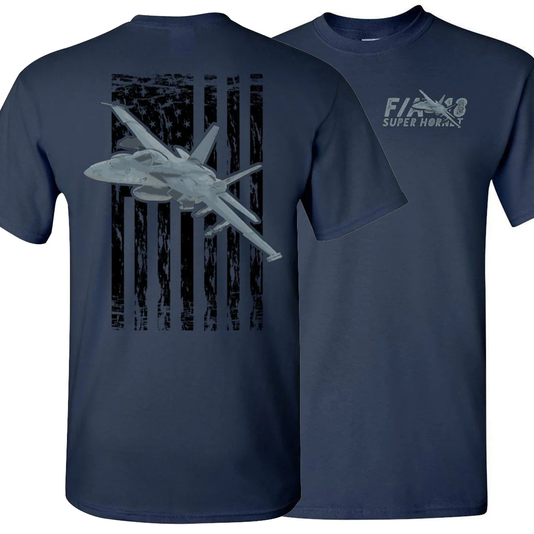 Creative Design American Flag F/A-18 Super Hornet Attack Aircraft T-Shirt. Summer Cotton Short Sleeve O-Neck Mens T Shirt S-3XL