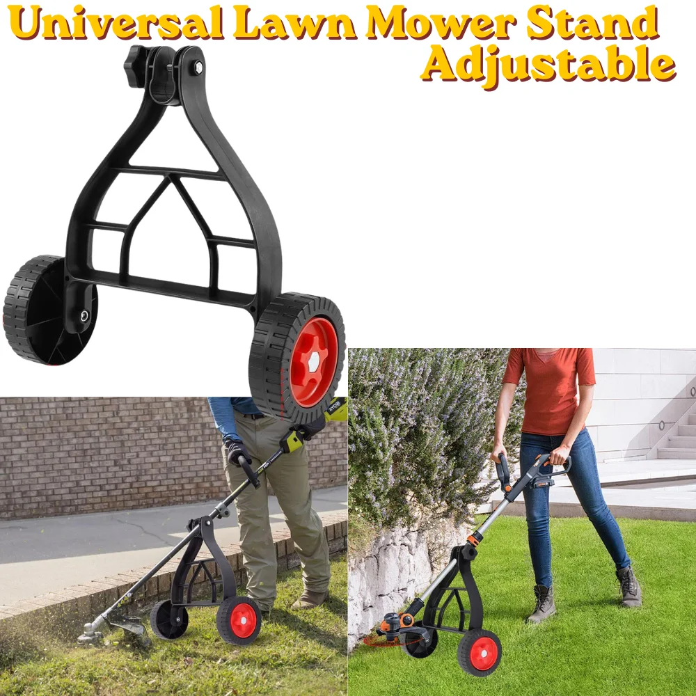 String Trimmer Support Wheels Adjustable String Trimmer Support Wheels Push Lawn Mower Stand Auxiliary Wheels