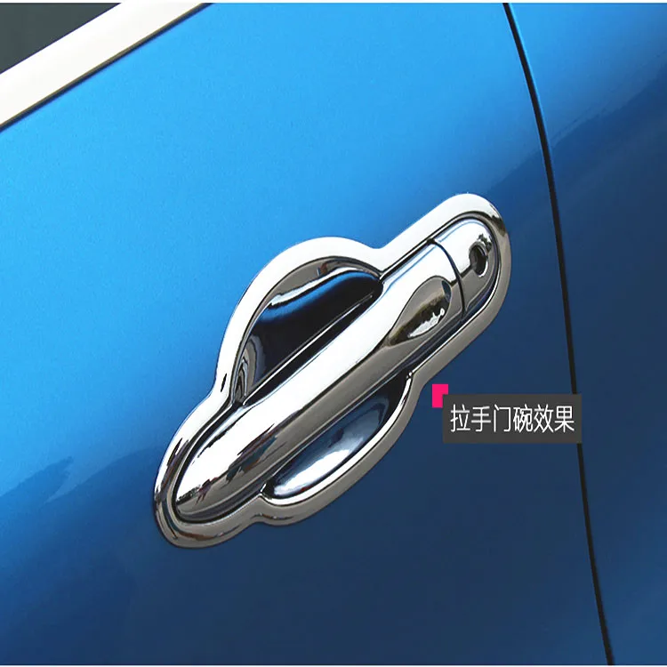 For Captur Kaptur Samsung Qm3 Chrome Handle Cover Trim Set 2013 2014 2015 2016 2017 2018 Accessories Sticker Car Styling