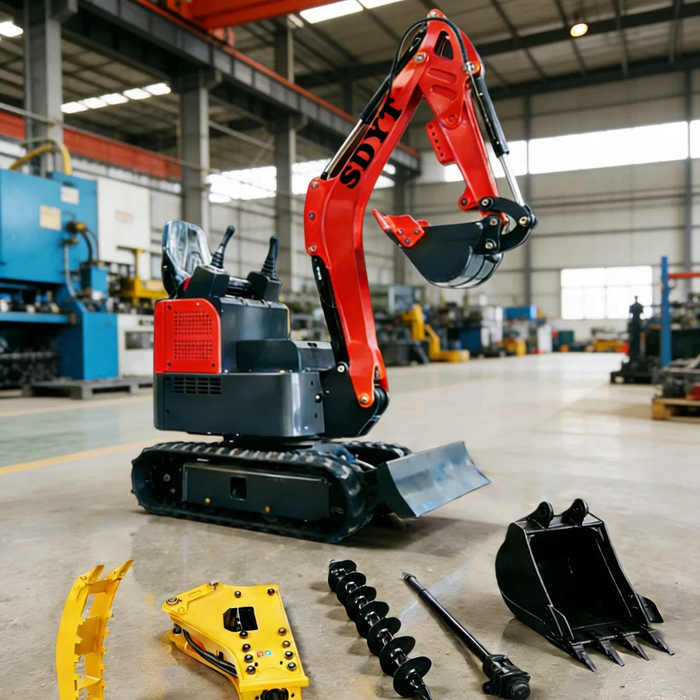Mini Excavadora Personalizada con Certificación EURO 5 y EPA, Excavadora Hidráulica Pequeña de 1.2 Toneladas, Excavadora de Orugas para el Mercado Europeo