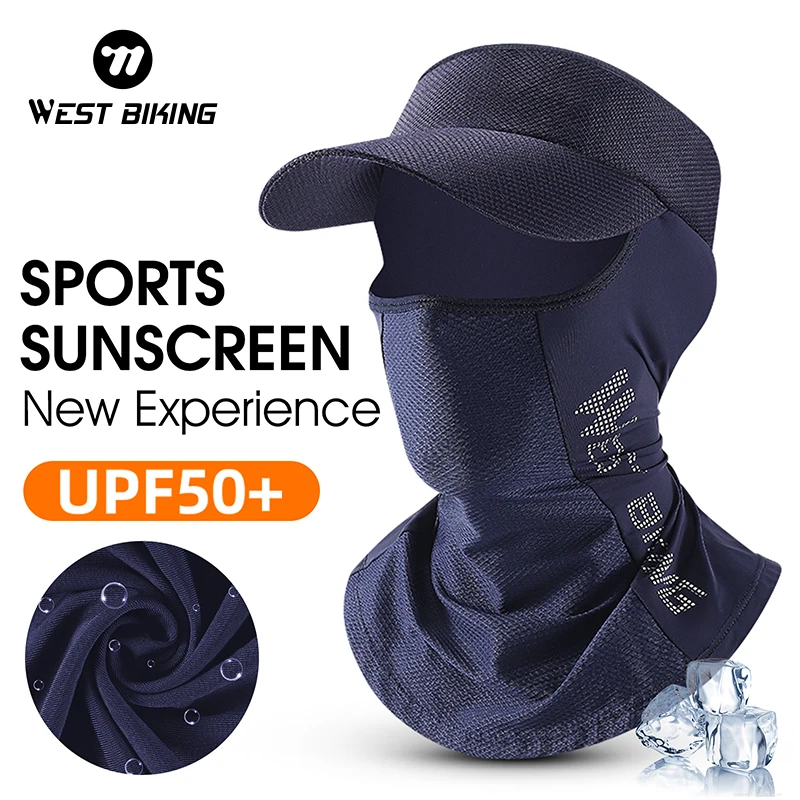 WEST BIKING-gorro de ala de ciclismo Anti-UV, transpirable, para deportes al aire libre, pasamontañas, máscara para cubrir la cara, Verano