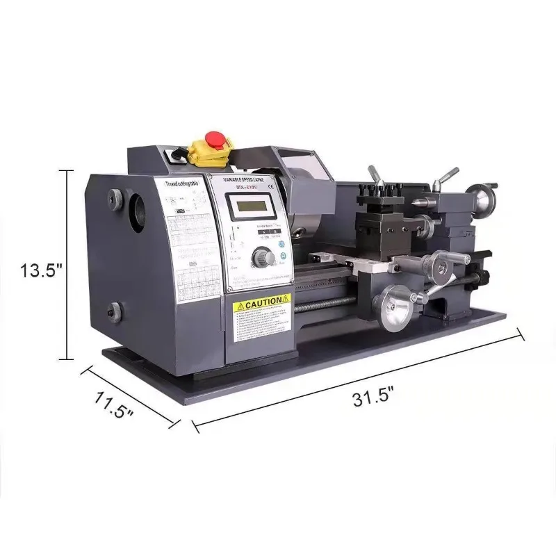 8x16 Inch Metal Processing Variable Speed Lathe Metal Lathe Bench Top Mini