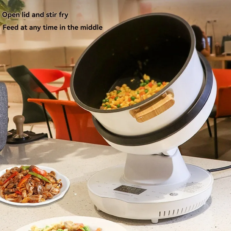 8L Automatic Intelligent Cooking Machine Professional Food Stir Frying Machine 220V Electric Robot Stirring Wok