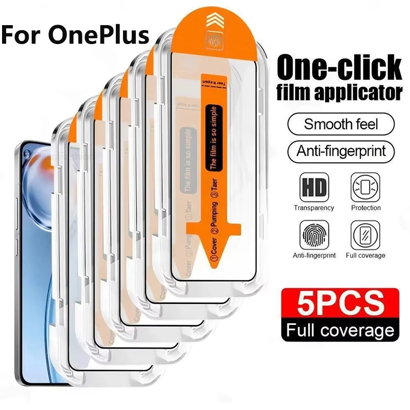 Protecteur d'écran en verre trempé, 1 à 5 pièces, Installation facile, pour OnePlus 15 13 12 11 10 9 8 Pro Nord 3 4 5 6 CE6 CE5