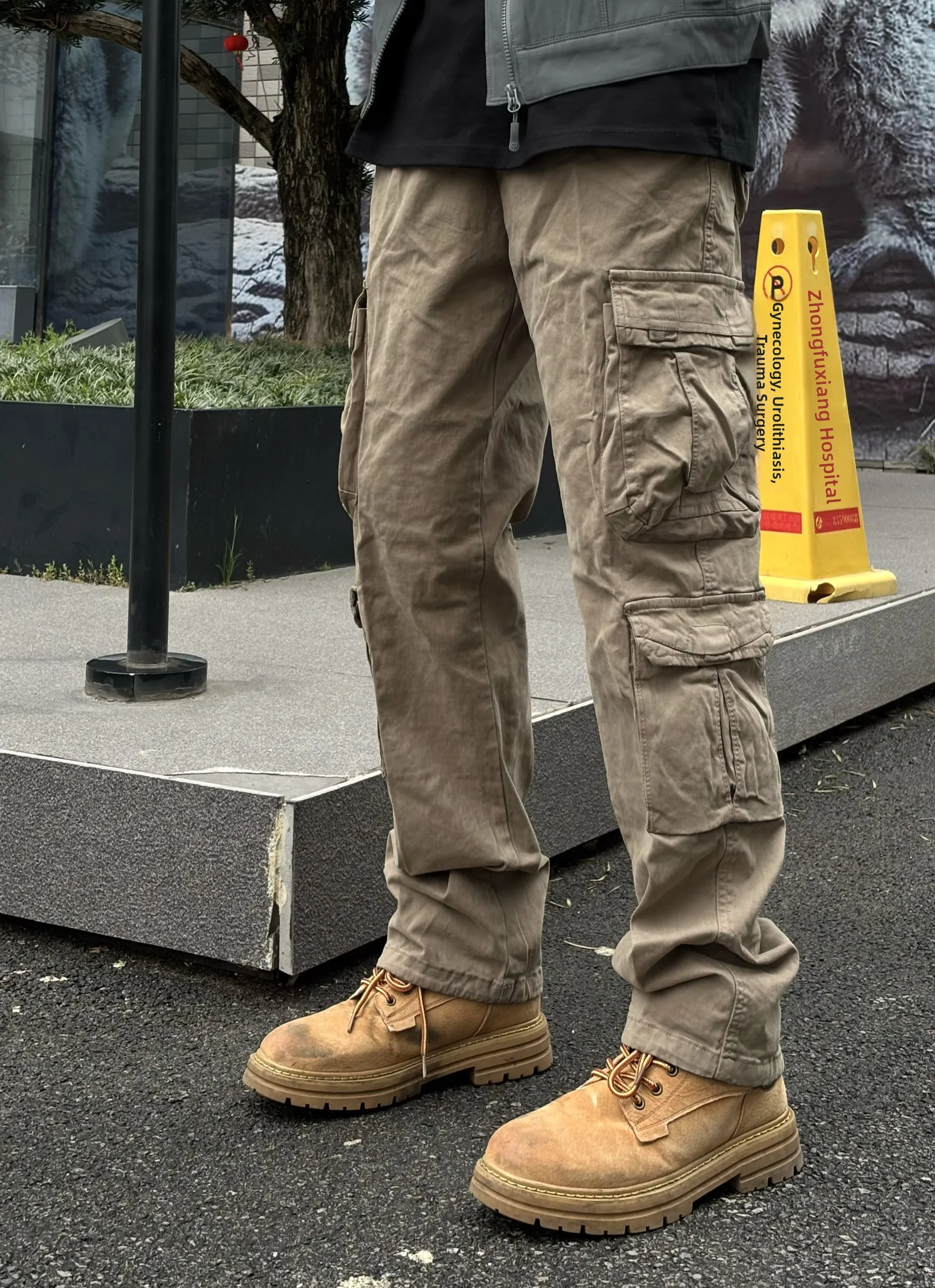 

Ретро американский твердый человек с несколькими карманами, повседневная рабочая одежда для чистки, прямые винтажные брюки для отдыха, молодежные модные хлопковые брюки