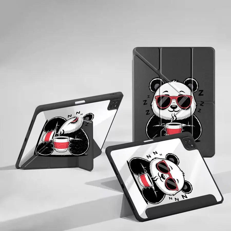 Cloud Coffee Panda Tablet Case For iPad Mini 6 7 Pro 2025 Air 4 5 M3 M2 M4 11inch Pro 11 10 9 8 7 th 12.9inch Holder Cover