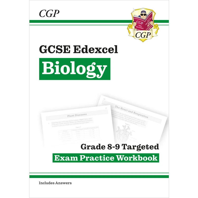 

Новая рабочая тетрадь для занятий экзаменами GCSE Biology Edexcel класса 89, включает в себя книги CGP для ответов 9781789080759