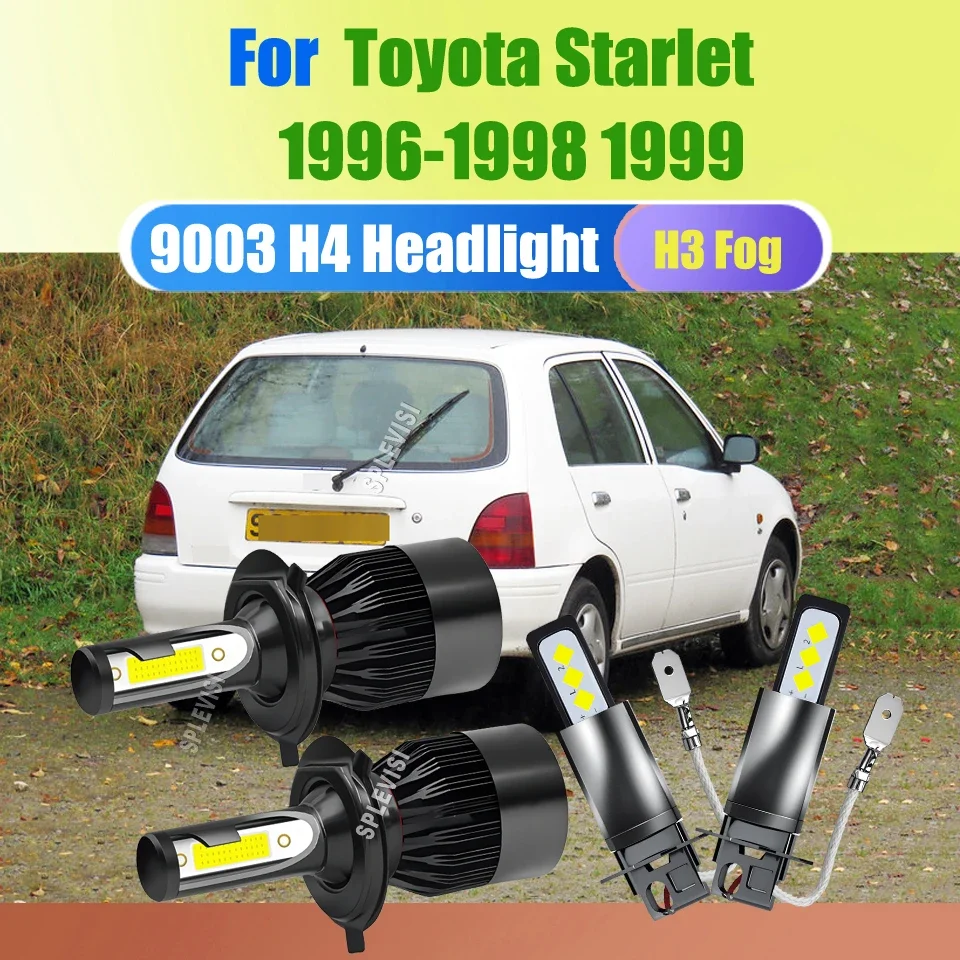 Upgrade Your Car's Lighting System with H4 H3 Led White Headlamp Fog Light - For Toyota Starlet 1996 1997 1998 1999