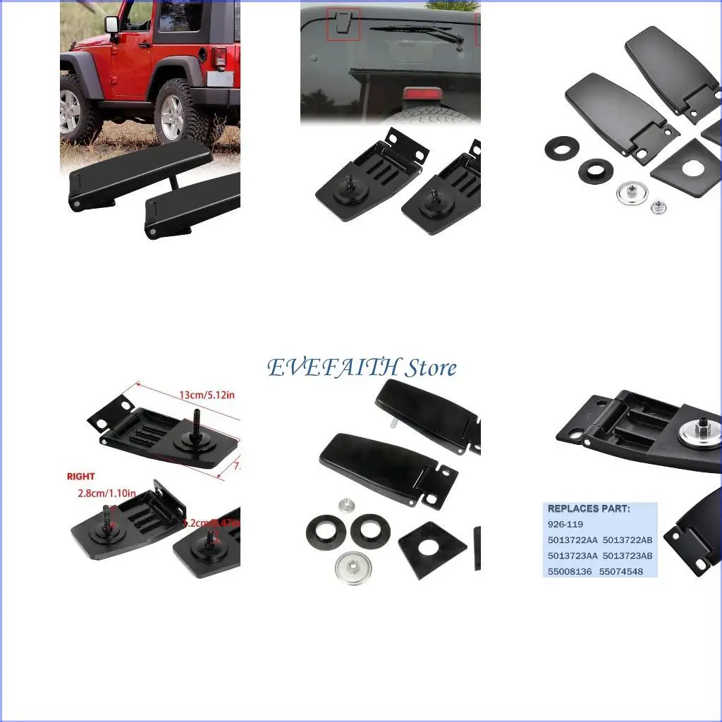 

124B Sturdy Back Window Glass Door Hinge for YJ 926-119 5013722AA 5013722AB 55074548