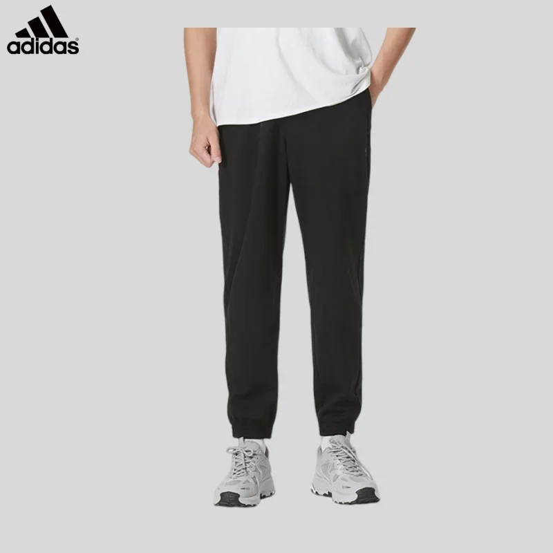 Adidas Quick Dry Woven Elastic High Waist Wide Leg Slant Pockets Walking TrousersIQ1383