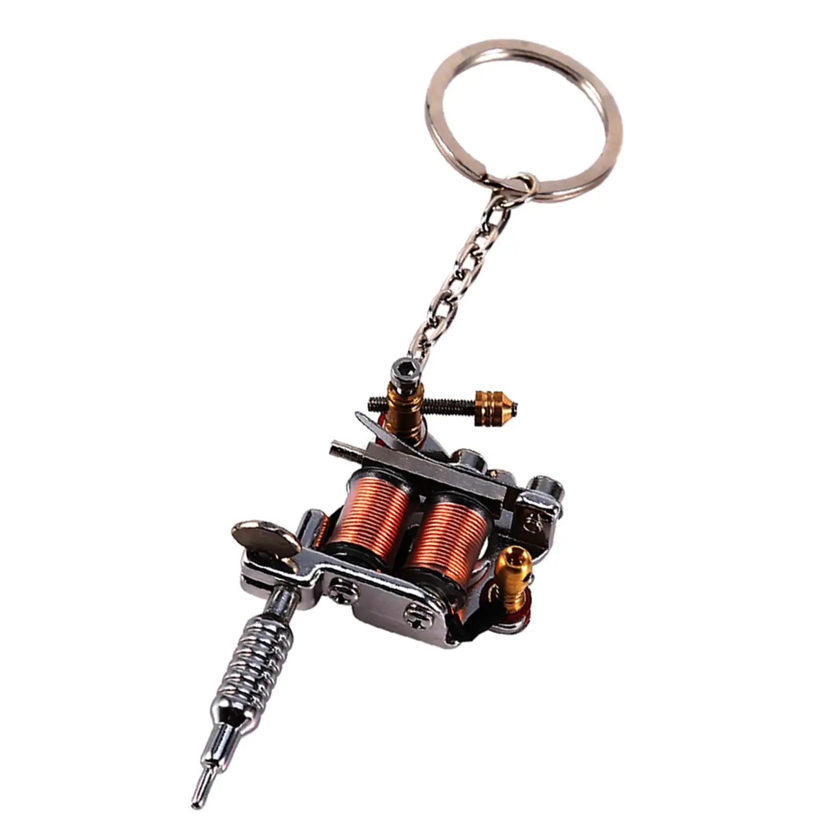 Mini porte-clés de machine à tatouer portable pour hommes et femmes, porte-clés de style punk, pendentif cadeau, outils d'artisanat