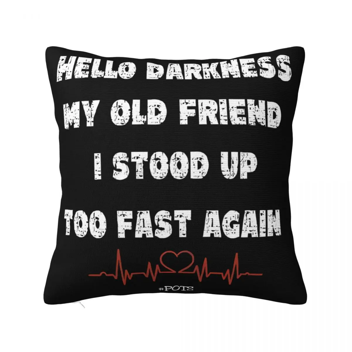 Grunge Style Hello Darkness My Old Friend Pillowcase Decorative Cushion Cushion Cover 45*45 Pillow Case Pillow Cover