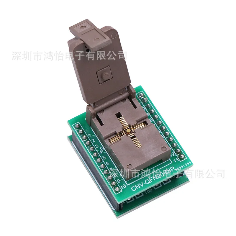 QFN20 To DIP Programming Test Socket 0.4mm Pitch 3x3mm IC Burn-In Adapter Circuit Chip Download Fixture
