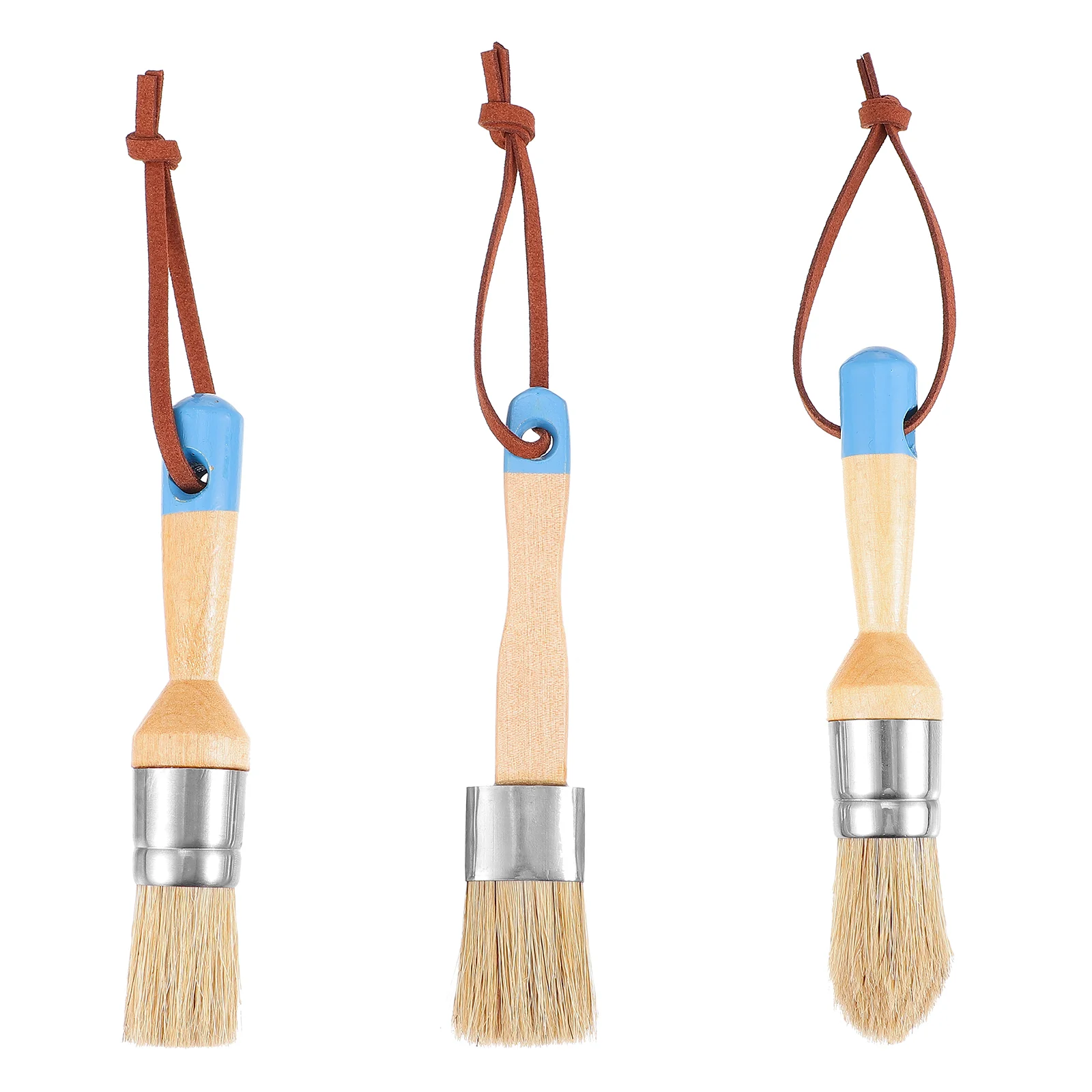 

3 Pcs Paint Brush Wax Set Home Decor Oil Household Furniture Restoration Tools Bristles Glue