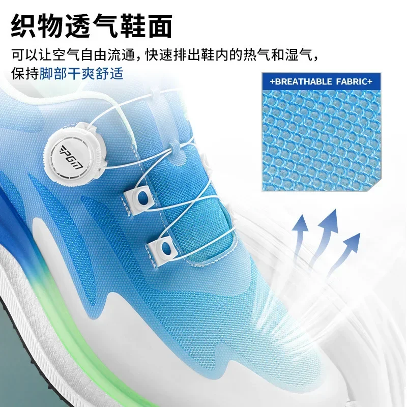 2027PGM Golf Shoes Men's Sports Shoes Super Soft Popcorn Midsole Knob Lace Breathable And Anti Slip Golf