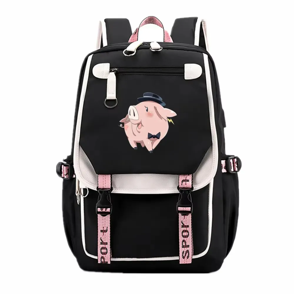 

The Seven Deadly Sins Anime School Bags kawaii Boys Hawk Bookbag Unisex Large Travel Bagpack USB Charging Laptop Backpack
