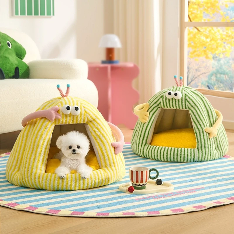 Caseta Universal para Todas las Estaciones, Casa Cerrada para Mascotas, Nido para Gatos, Cálida en Invierno, Accesorios para Perros, Camas para Perros, Casa para Perros