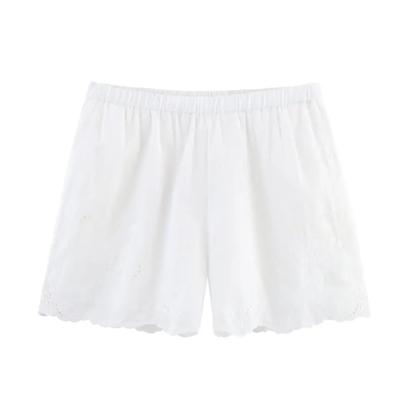 Damskie spodnie dresowe z haftowanymi kwiatami, luźny krój, proste nogawki, wysoki stan, nowość na lato.