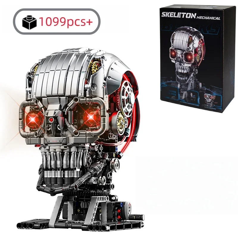 

1099 шт., новый строительный блок, череп, механическая сборка, игрушка, модель «сделай сам», украшение для мальчиков, детей, подарки на Рождество, день рождения, игрушки
