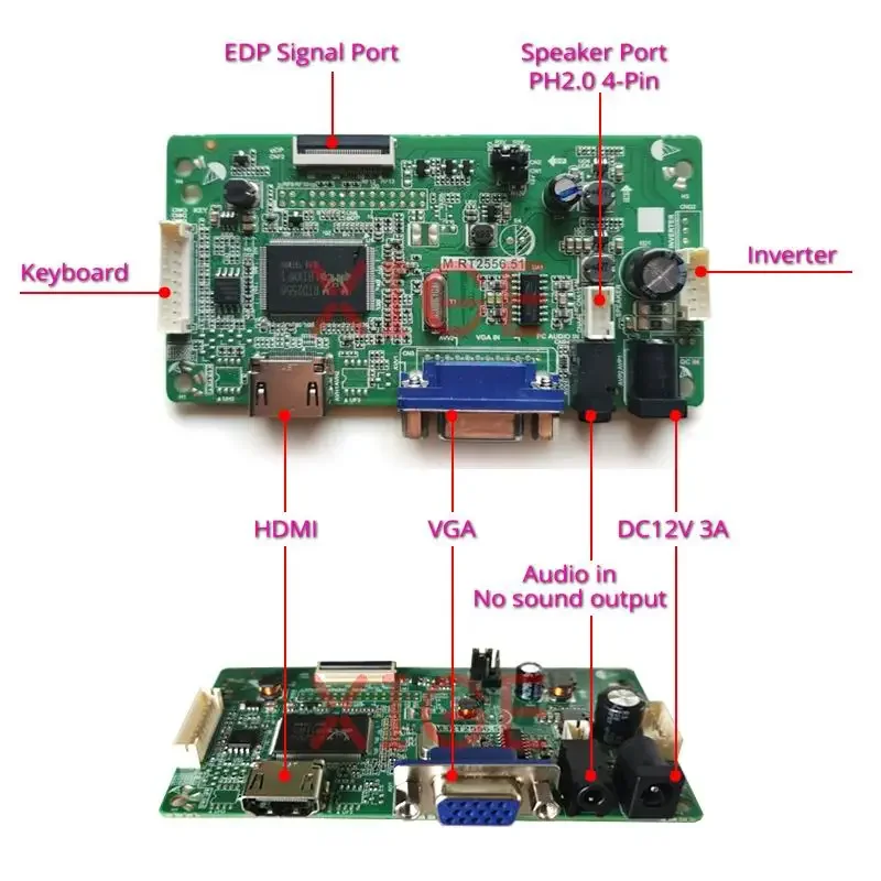 Screen Drive Controller Board Fit N140FGE B140RW01 B140RTN02 B140RTN03 1600x900 1600*900 Laptops Monitor EDP 30 Pin HDMI+VGA Kit