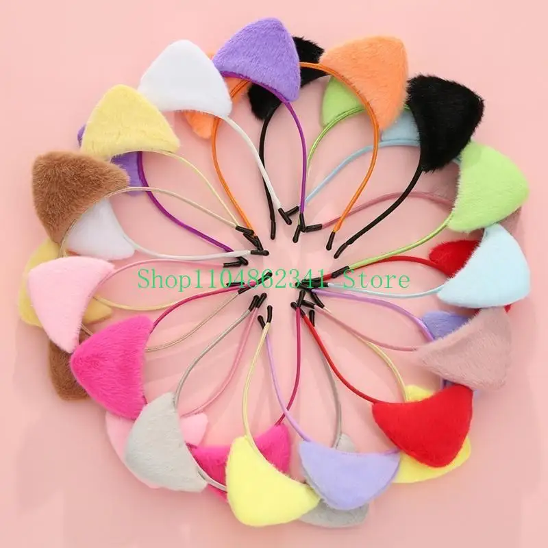

5asd Cats Ear Pattern Headbands Cosplay Masquerades Headbands Festival Headwear Accessories