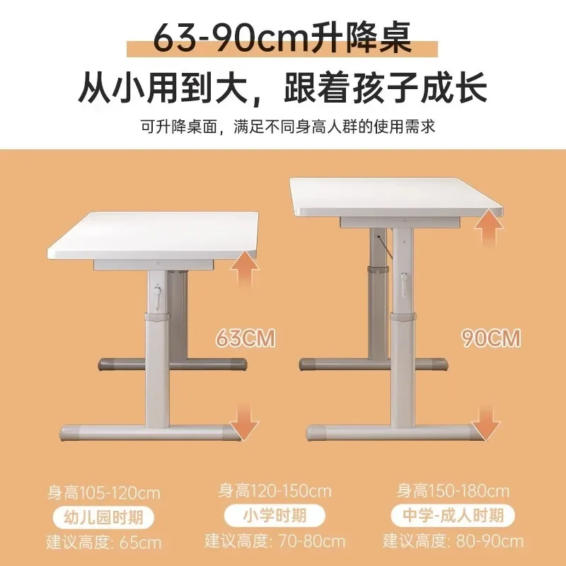 Lifting computer desk Home student study table Bedroom student writing table L-shaped corner desk