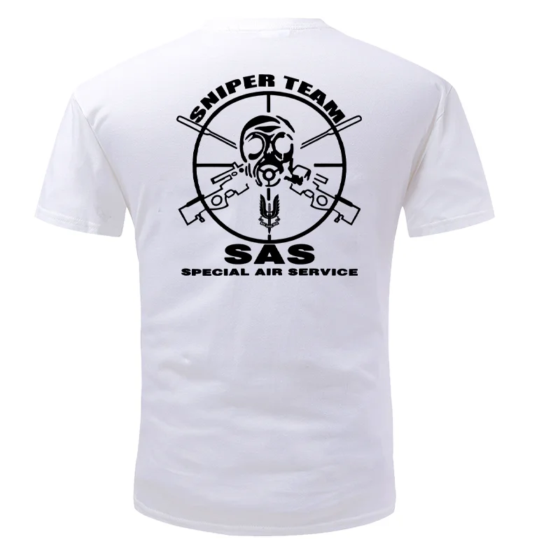 New Hardman Club Summer Short-Sleeved T-Shirt with Military Style and SAS Anti-Virus Mask Theme Short Sleeve