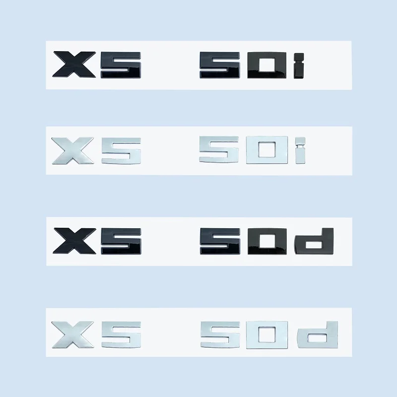 Хромированный черный 3D M X5M50i X5M50d X5 M50d M50i Эмблема из АБС-пластика для серии X5 E70 G05 Багажник автомобиля Внешний декор Логотип Наклейка
