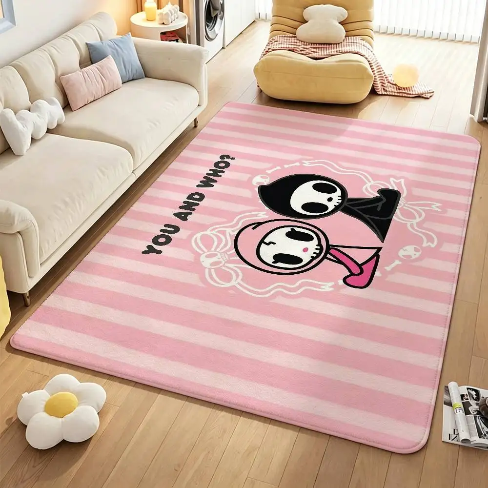 Cute A-Adios C-Ciao Ciao Cartoon T-TokidokiS Short Plush Anti-Slip Rug Soft Machine Washable Floor Mat Home Decor