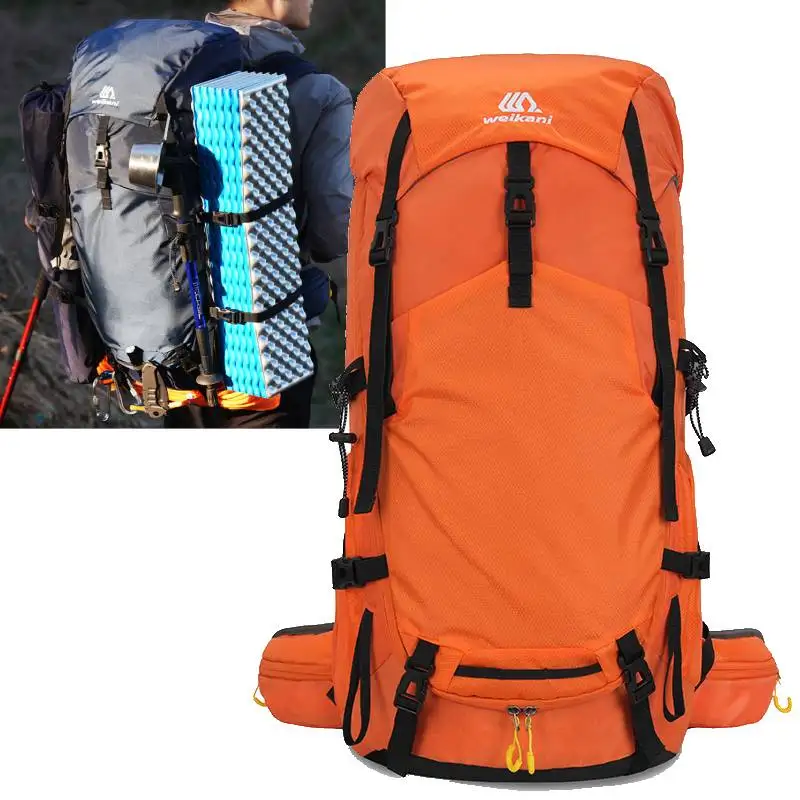 Wanderrucksack mit Regenschutz, Outdoor, Camping, Klettern, Trekkingtasche, großer Sportausrüstung, Organizer, Tagesrucksack, Reisegepäck, Rucksack