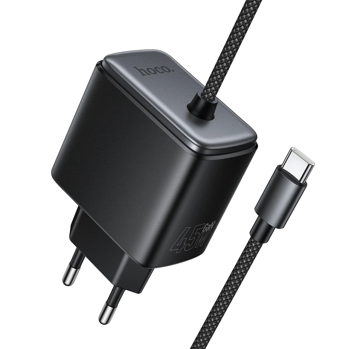 Szybka ładowarka HOCO GaN45W do iPhone 17/16 Pro Max, adapter EU z kablem USB C do szybkiego ładowania 2M, do Samsung S23 S24 S25 — zdjęcie produktu 7