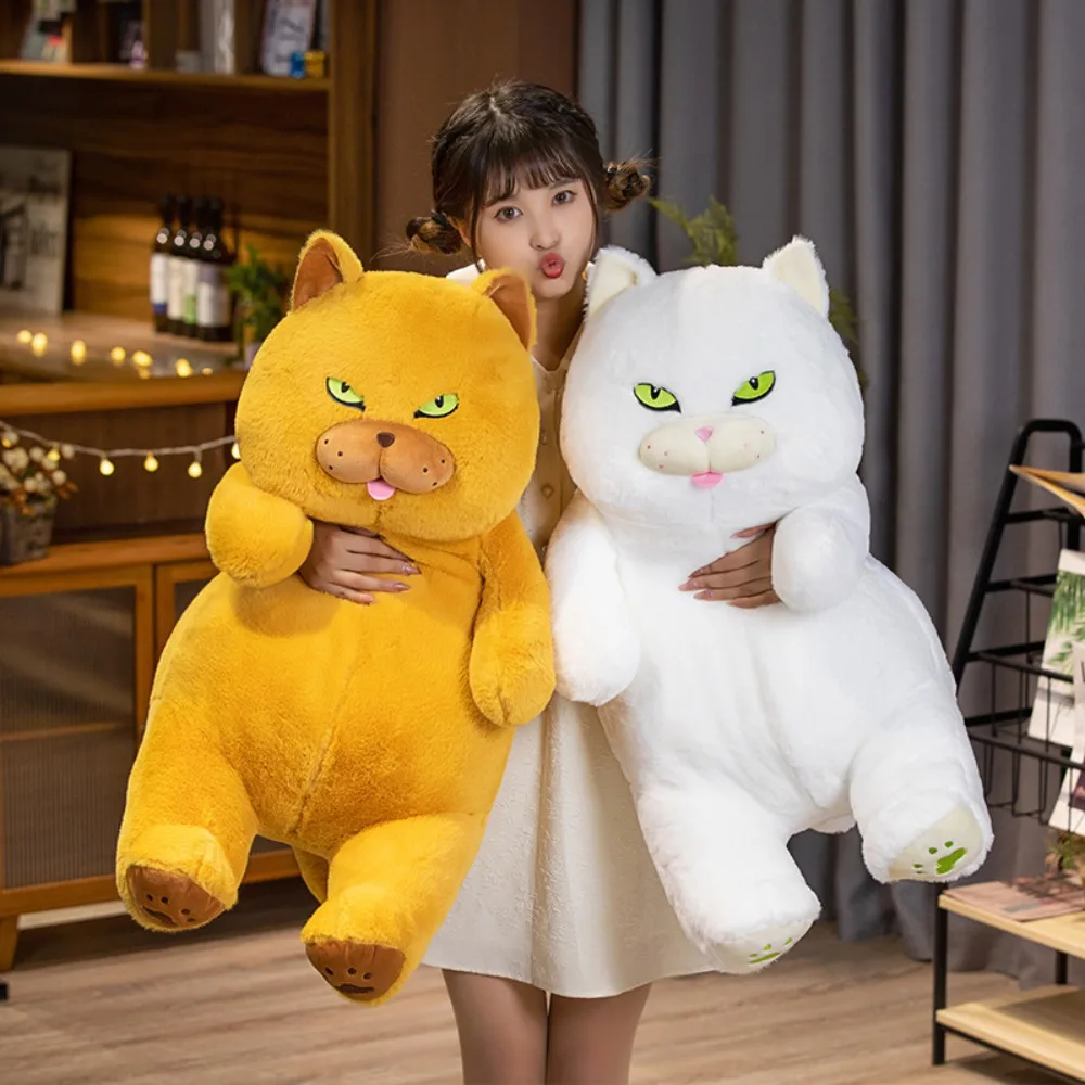 

Plush Pillow Fluffy British Shorthair Cat Plush Cartoon Soft Cat Plush Doll Kawaii Cute Cat Stuffed Toy Friends