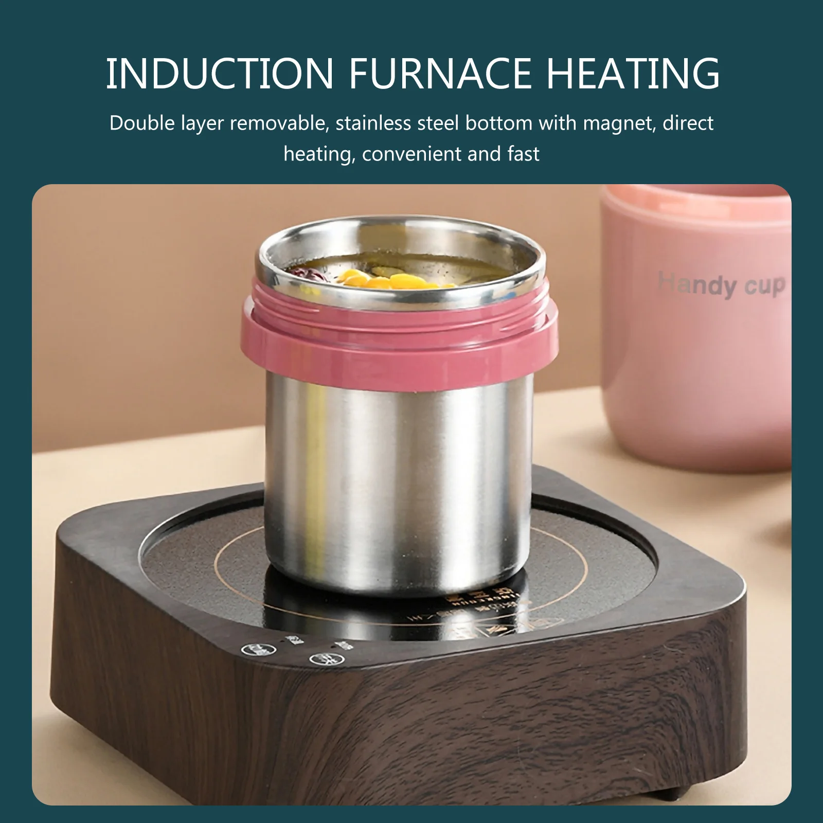 

Thermal Soup Cup Portable Insulated Breakfast Cup Leakproof Seal Material Convenient for Travel Portable Water Bottle