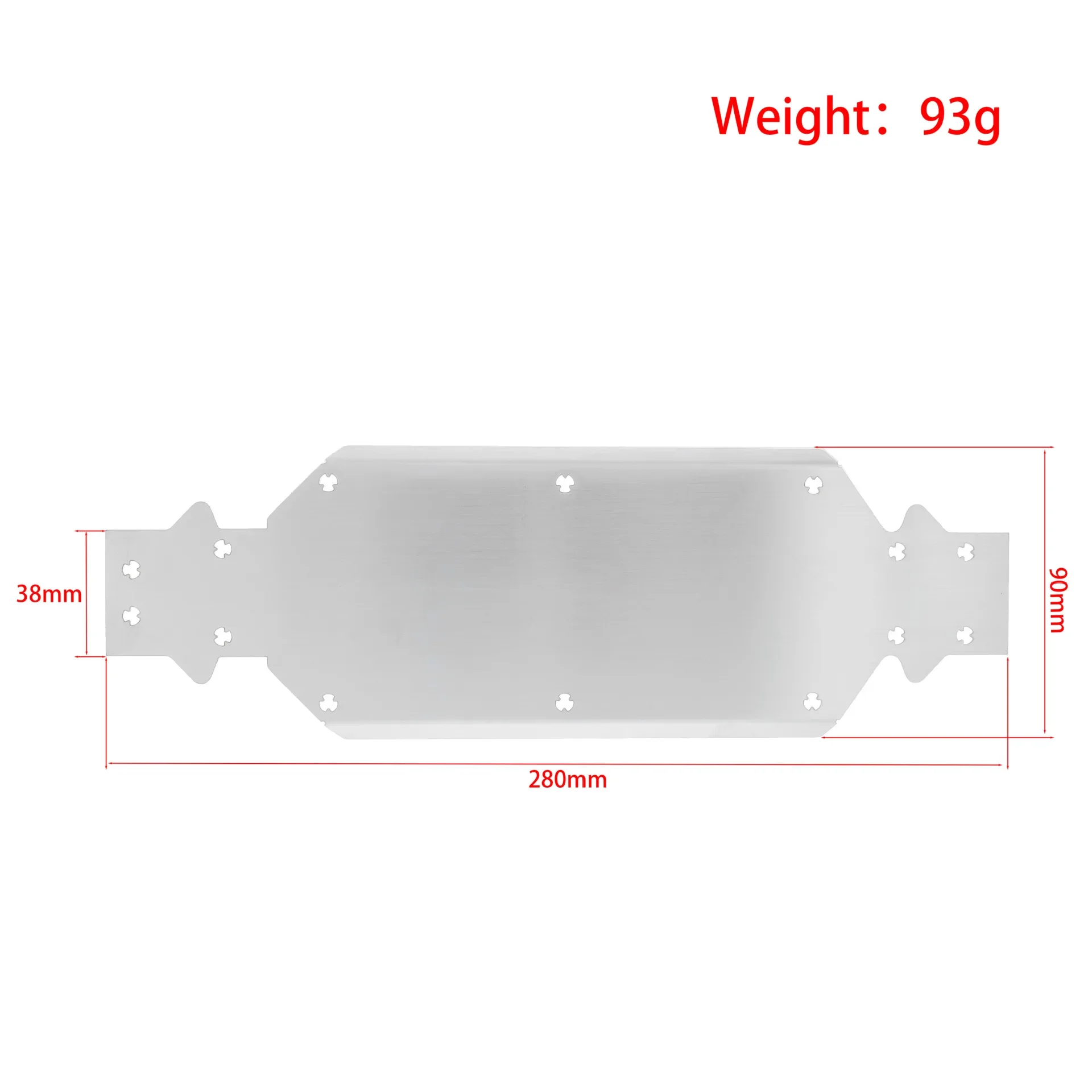สแตนเลสแชสซีเกราะแผ่นลื่นไถลสําหรับ LEILALUO XTS P12 1/12 RC รถอะไหล่อัพเกรด