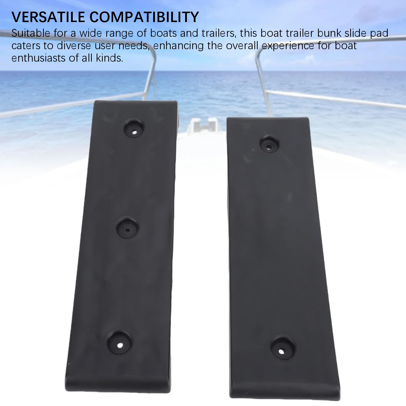 10 Piece Black Boat Trailer Bunk Slides Pads Easier Launching Loading 3 X 10in Reduces Friction for Almost Any Bunk Trailer