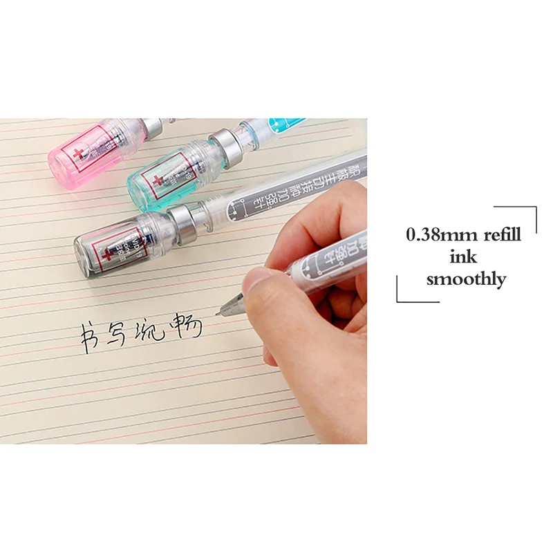 Neutro Criativo Gel Signature Canetas, Papelaria Kawaii Estudante, Presente para Estudantes, Enfermeira, Neutro, Água, 1Pc