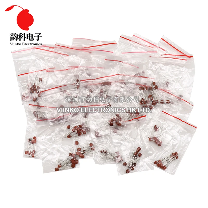 300pcs/lot Ceramic capacitor set pack 2PF-0.1UF 30 values*10pcs Electronic Components Package capacitor Assorted Kit samples Diy