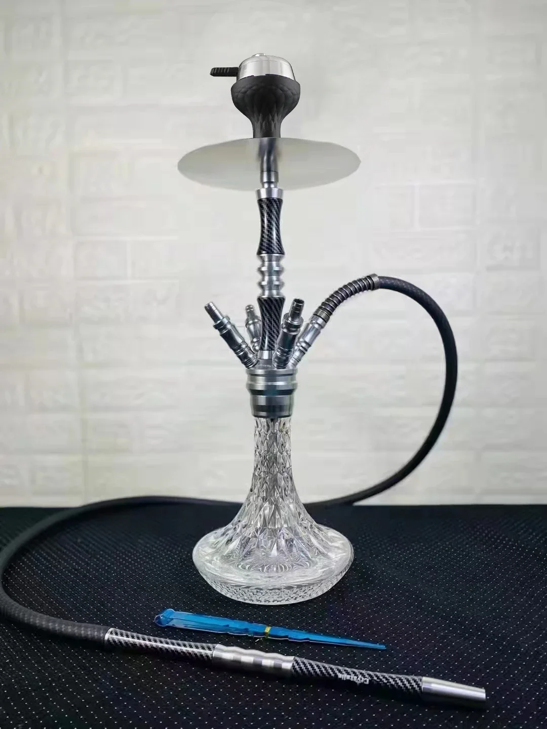 Arab hookah bar new large 60CM double tube carbon fiber alloy pot