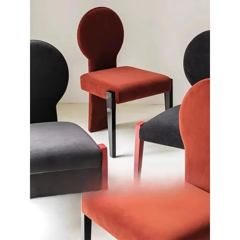 Medieval dining chair creative chair Internet celebrity retro wabi-sabi back chair home casual makeup