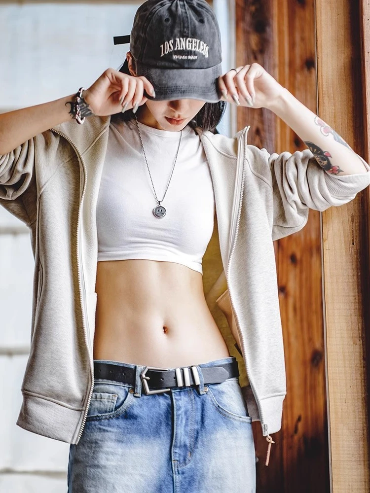 مادن المرأة الأمريكية عارضة Fce هوديي Thiened الدفء ملابس داخلية الخريف الشتاء البوليستر القطن سستة Sve طويلة