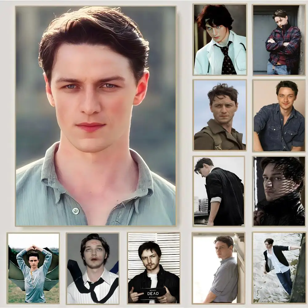 James McAvoy Actor Portrait Poster Waterproof Sticky Wall Art Print For Bedroom Living Room Hallway Bar Home Decor